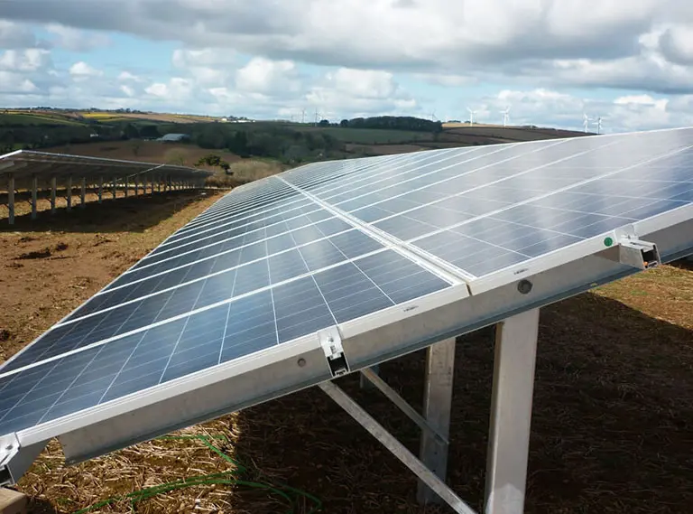 galvanized steel application - solar panel support frame