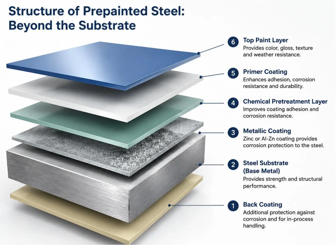 structure of prepainted steel